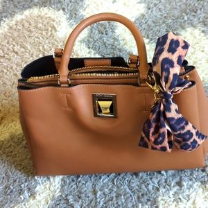 Betsy Johnson brown leopard purse
